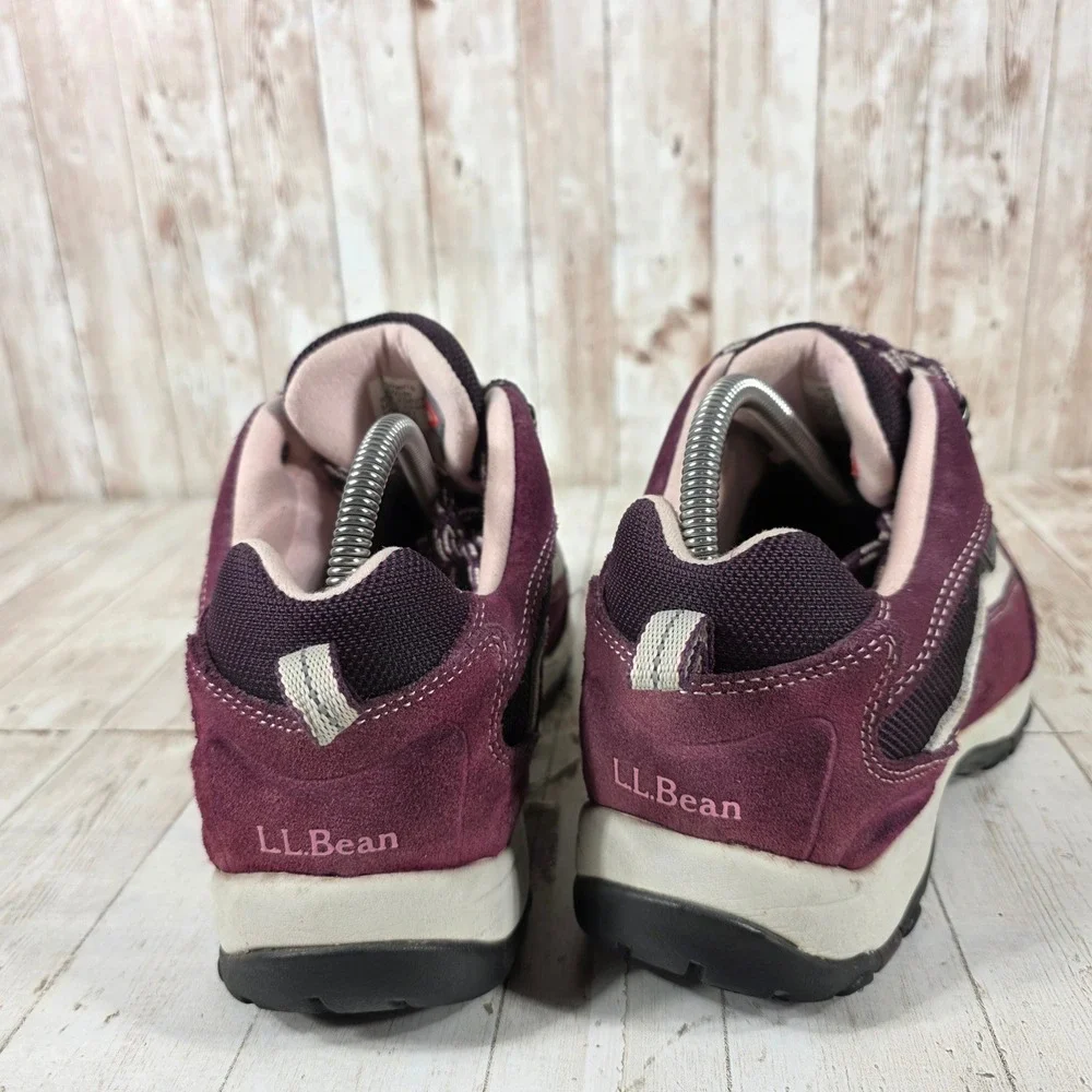 LL Bean Women 8 Wide Snow Sneaker Waterproof Primaloft Plum Purple Hiking Boot